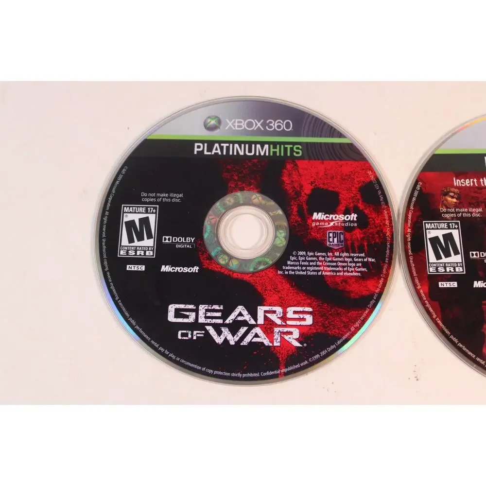 Gears of War -- Two-Disc Edition (Microsoft Xbox 360, 2008) discs only, tested